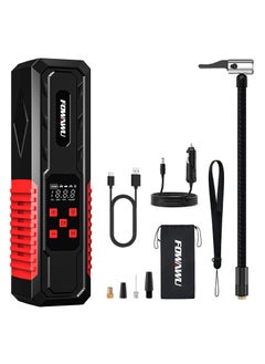 Buy FOWAWU 150PSI 7800mAh Car Portable Air Compressor,Electric Air Pump Rechargeable Battery Power Bank with Digital LCD/LED Flashlight/DC 12V, Mini Portable Tire Inflator for Car/Bike/Motorcycle/Ball in UAE