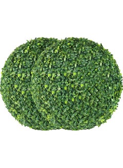 Buy 2Pcs Artificial Grass Ball Topiary Ball Green 35x35x35cm in UAE