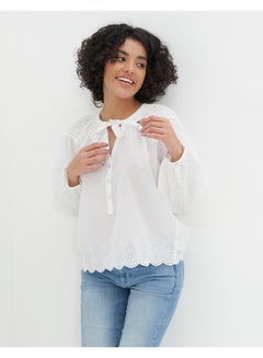 Buy AE Long-Sleeve Button-Up Blouse in Egypt