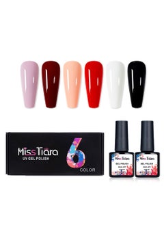 Buy 6-Piece UV and LED Nail Gel Polish Set A13 in UAE