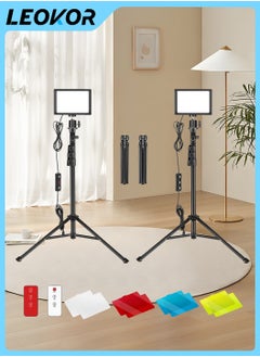 Buy LED Video Light 11 Brightness/4 Color Filters Dimmable Photography,Continuous Table Top Lighting,Adjustable Tripod Stand,USB Portable Fill Light for Photo Studio Shooting in Saudi Arabia