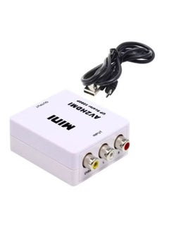 Buy AV2HDMI Composite CVBS Adaptor Converter White in Saudi Arabia