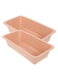 اشتري Silicone Loaf Pan Non-Stick Bread Pan for Baking, Heat Resistant and Dishwasher Safe Set of 2 pc في الامارات