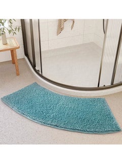 اشتري Tycom Bath Mat Super Absorbent Bathtub Mat with Non-Slip Anti Slip Bathroom Floor Mats and Quick Dry Bath Rug Thickened Soft Easier Clean Carpet 40 By 100 CM Curved Blue. في الامارات