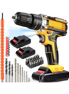 Buy 48V Cordless Drill, 3/8 Inch Power Drill Set with Lithium Ion Battery and Charger, Electric Drill with Variable Speed, 19 Positions and 24-Pieces Drill/Driver Accessories Kit in UAE