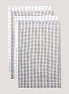 Buy Matalan Terry Tea Towel, Grey Check, 4-Pack in Egypt