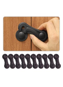 Buy Child Safety Cabinet Locks with Adhesive, Baby Proofing Latches Locks for Cabinets and Drawers(Black) in Saudi Arabia