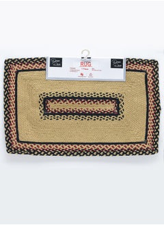 Buy Beige Cotton Braided Rug  32 X 20cm in UAE