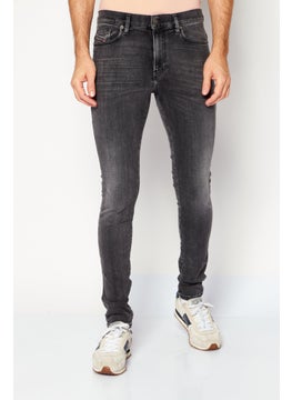 اشتري Men Skinny Denim Washed Jeans, Black Wash في السعودية