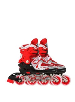 اشتري Aluminum-Alloy Adjustable Inline Skates, 70mm Wheels Skating Shoes في الامارات