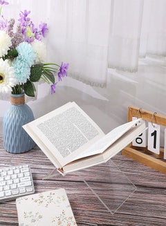 اشتري Quran Bible Magazines Recipe Book Stand Acrylic Clear Book Holder Best For Open And Closed Book Reading في الامارات