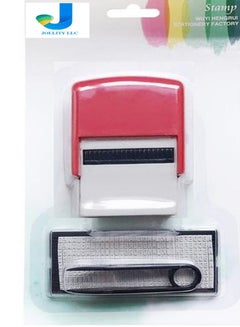 Buy DIY Custom Stamp Rubber Kit Self Ink Dial Assortment Seal Business Number Monogram Design Closure Internal Printing Table (Red) in UAE