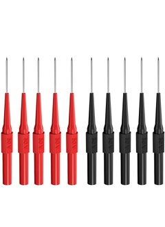 اشتري 10 Pack Auto Repair Test Probe, Back Probe kit,Test Leads Probes 4mm Banana Plug,utomotive Diagnostic Test Accessories Repair Tools Needle 0.7mm (Red and Black) في السعودية