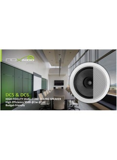 Buy Nox Audio High Fidelity Coaxial 2 WAY 5" Ceiling Speaker High Power transformer 6 watts in UAE