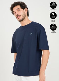 Buy Micro Pique Knit Oversized Tshirt with Reflective Logo in Saudi Arabia