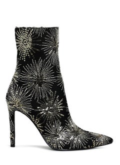 Buy Sequin Embellished Stiletto Boots in Black in UAE