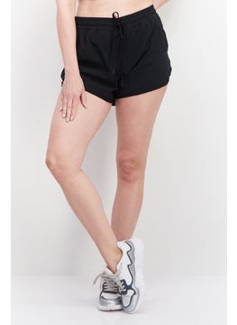 Buy Women Sportswear Fit Drawstring Training Short, Black in Saudi Arabia