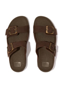 Buy 049-721 Fitflop Men Gogh Moc Buckle Leather GD2-167 Chocolate in UAE