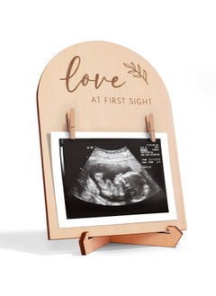 Buy Cute Wooden Ultrasound Picture Frame Beautiful Double Sided Sign For The Announcement Of Your Pregnancy Or Baby'S Birth Nursery Decor Sonogram Photo Frame & Pregnancy Gift For First Time Moms in Saudi Arabia