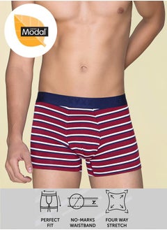 Buy Modal Stretch Striped Trunks with Branded Elastic in Saudi Arabia