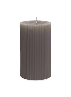 اشتري Basic Velvet Rose Candle Grey - 7X12 Cm في الامارات