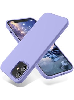 Buy Compatible with iPhone 11 Case 6.1 Inch Slim Liquid Silicone 4 Layers Soft Gel Rubber Shockproof Protective Phone Case with Anti Scratch Microfiber Lining (Light Purple) in Egypt