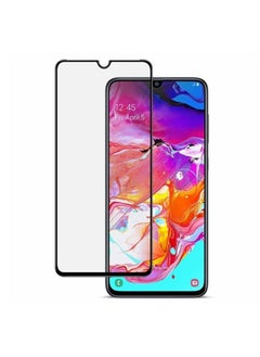 Buy Samsung Galaxy A70 Protector 9D Tempered Glass Screen Protector For Samsung Galaxy A70 Black/Clear in UAE