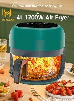 Buy 4L 1200W Visual Air Fryer Household Small Oven No Oily French Fries Machine Mini Integrated Multifunctional Electric Fryer in UAE