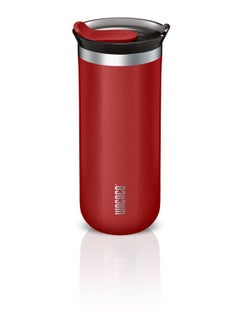 Buy Octaroma GRANDE Vacuum Insulated Mug (435ml) - Double Wall Stainless Steel Coffee Travel Tumbler w/ Leakproof Drinking Lid, Reusable, Washable, BPA-Free, Hot & Cold - Red in UAE