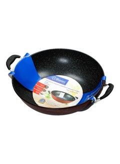 Buy Non-Stick Granite Wok 2 Side Handle (32Cm) | Insulated Bowl Great Bowl For Holiday & Dinner | Keeps Food Hot & Fresh For Long Hours, Black & Brown Color in Saudi Arabia