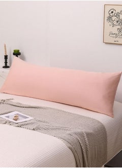 Buy 1 Piece Long Body Pillow Case, Plain Peach Color. in UAE