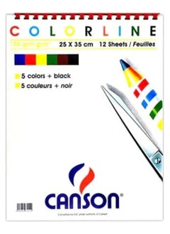 Buy Canson sketch book 12 sheets 150gsm, 25x35 colored in Egypt