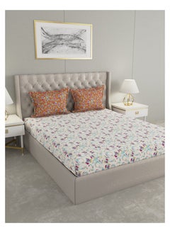 اشتري Raymond Home Queen Flat sheet Super Soft 104 TC Pure Cotton (224x254 cm, 46x69 cm) Flat sheet & 2 PillowCases في الامارات