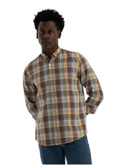 Buy Shirt Men's, Stylish, Oxford Cotton ,Yellow, Multicolor in Egypt