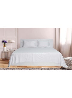 Buy HOTEL COLLECTION WHITE Super King Flat Sheet with 2bPillow Cases 260x280 cm in UAE