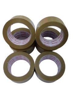 Buy Packing Tape Brown Strong Adhesive 6 Pieces 48mm 100 Yards 92 Meter Long Each Piece in Saudi Arabia