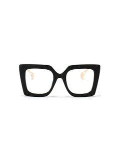 اشتري Fashion Oversized Blue Light Blocking Glasses for Women Big Square Thick Frame Computer Screen Eyeglasses في السعودية