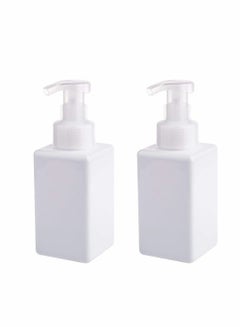 Buy Foaming Soap Dispenser, 450ml (15oz) Refillable Pump Bottle Plastic for Liquid Soap, Shampoo, Body Wash (2 Pcs) (White) in UAE