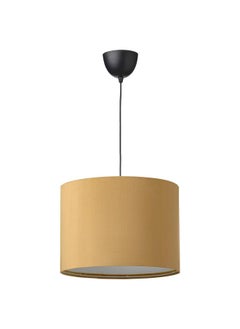 Buy Pendant Lamp Black Dark Yellow Velvet 42 Cm in Saudi Arabia