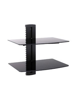 Buy 2 Tier Glass Wall Mount Stand Black in Saudi Arabia