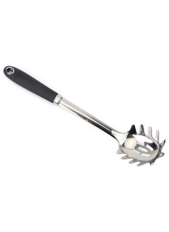 Buy Home Pro Stainless Steel Pasta Server With Handle Silver/Black in UAE