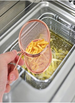 Buy Wire Frying Basket French Fries Skimmer 3Pcs Stainless Steel Chips Net Wire Mesh Serving Tableware For Onion Rings Chicken Wings in UAE