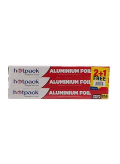 اشتري Hotpack Plain Aluminium Foil 37.5 Sqft 2+1 FREE 11 Micron في الامارات