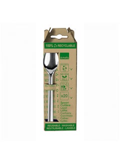 اشتري Leaves 20-Piece Table Spoon -Chrome في الامارات