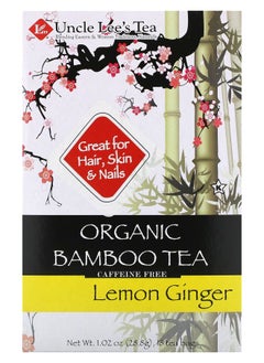 Buy Organic Bamboo Tea Lemon Ginger Caffeine Free 18 Tea Bags 1.02 oz (28.8 g) in UAE