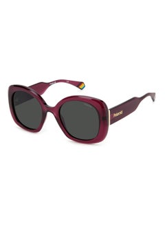 Buy Women's Polarized Square Shape Metal Sunglasses Pld 6190/S Grey 50 - Lens Size: 49.5 Mm - Violet in UAE