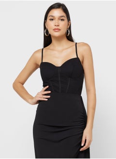 Buy Plunge Neck Bodysuit in UAE