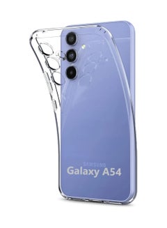 Buy Samsung Galaxy A54 Case,Clear Shockproof Silicone Case With Camera Protection Cover [Slim-Fit] Soft Thin Full Cover Phone Case for Samsung Galaxy A54 5G Transparent in UAE
