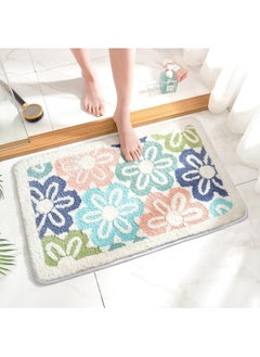 اشتري Floral Bath Rug, Cute Non-Slip Bathroom Rug, Extra Soft Absorbent Premium Bath Rug, Machine Washable Fluffy Microfiber Floor Mats for Bathroom Tub Sink Shower, 15.7 x 23.6 Inches في السعودية