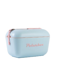 اشتري Portable Cooler - 12L Mini Cooler, Beach Cooler, Mini Portable Cooler, Vintage Cooler, Adjustable Handle, Cooler, Portable Mini Cooler, Camping Cooler, color - Blue - Baby Rose. في الامارات